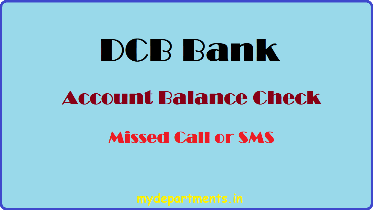 DCB Bank Balance check