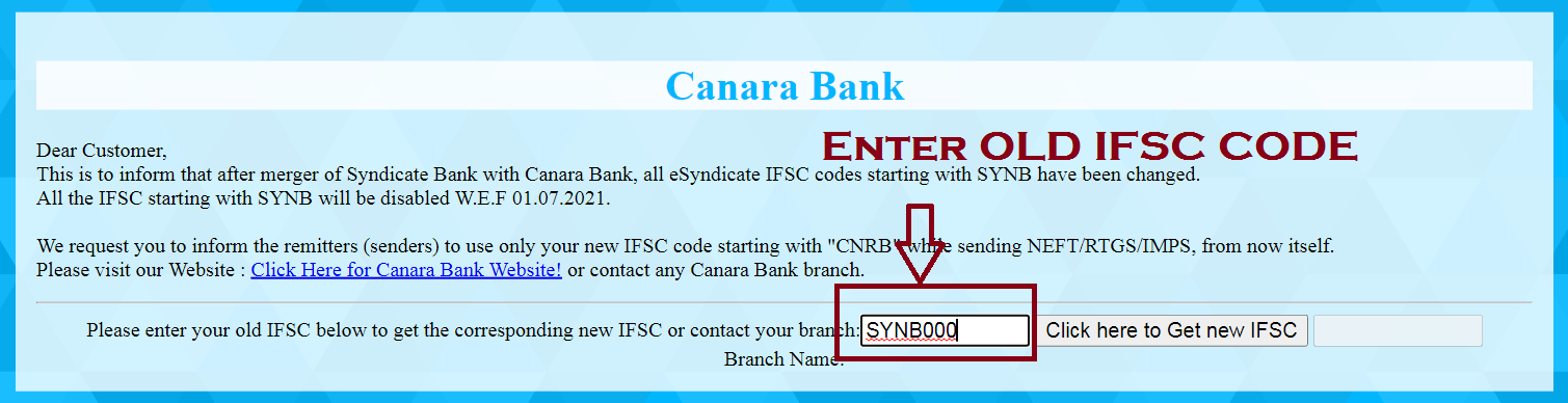 Syndicate bank new ifsc code list